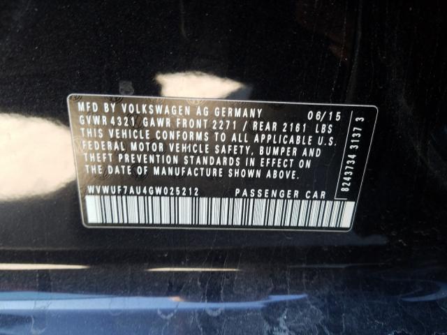 2016 VOLKSWAGEN GOLF R WVWUF7AU4GW025212