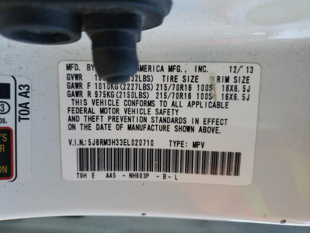 2014 HONDA CR-V LX 5J6RM3H33EL020710