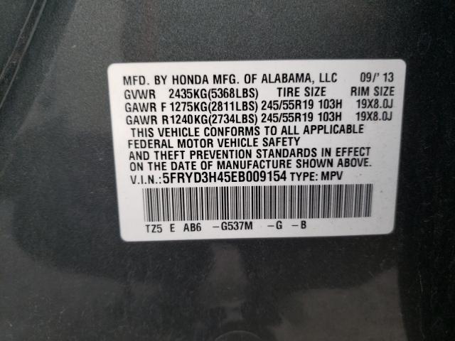 2014 ACURA MDX TECHNO 5FRYD3H45EB009154