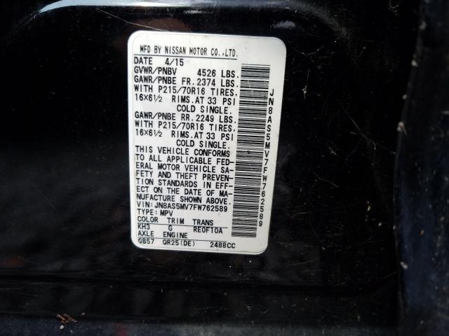 2015 NISSAN ROGUE SELE JN8AS5MV7FW762589