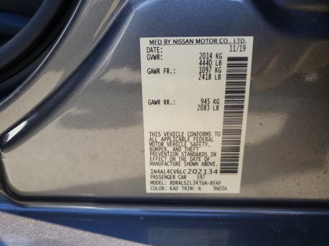 2020 NISSAN ALTIMA SR 1N4AL4CV6LC202134
