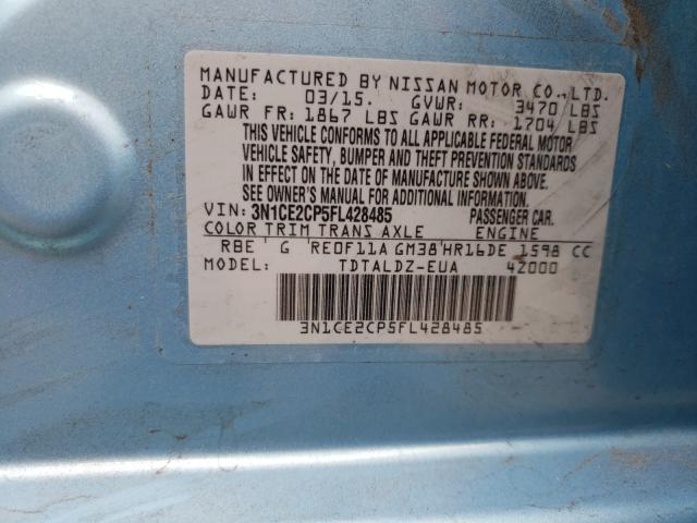 2015 NISSAN VERSA NOTE 3N1CE2CP5FL428485