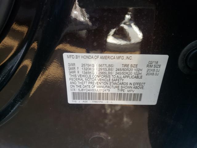 2018 ACURA MDX TECHNO 5J8YD4H53JL012479
