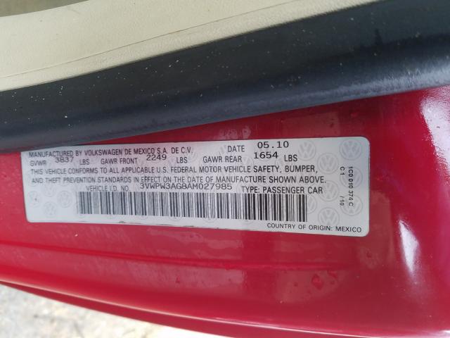 2010 VOLKSWAGEN NEW BEETLE 3VWPW3AG8AM027985