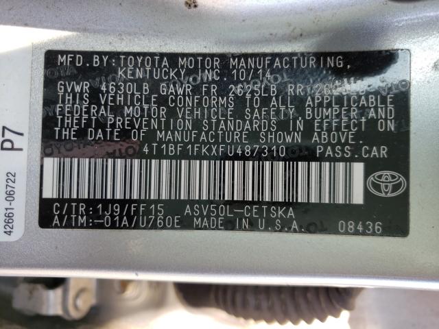 2015 TOYOTA CAMRY LE 4T1BF1FKXFU487310