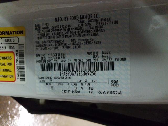 2014 FORD FUSION S 1FA6P0G72E5369256