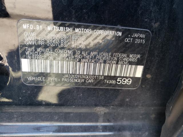 2016 MITSUBISHI LANCER ES JA32U2FUXGU001158