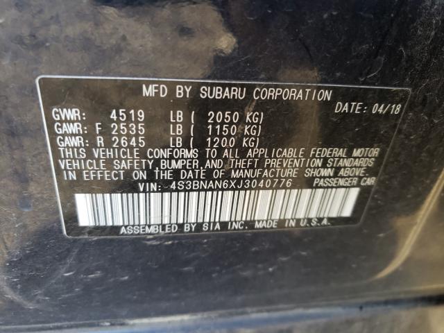 2018 SUBARU LEGACY 2.5 4S3BNAN6XJ3040776