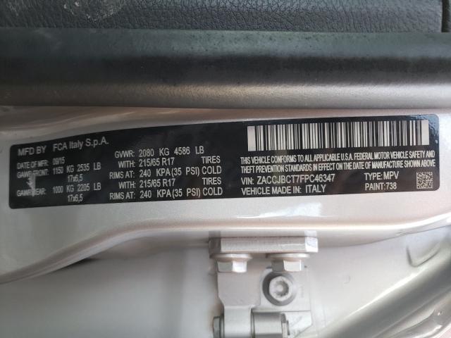 2015 JEEP RENEGADE T ZACCJBCT7FPC46347