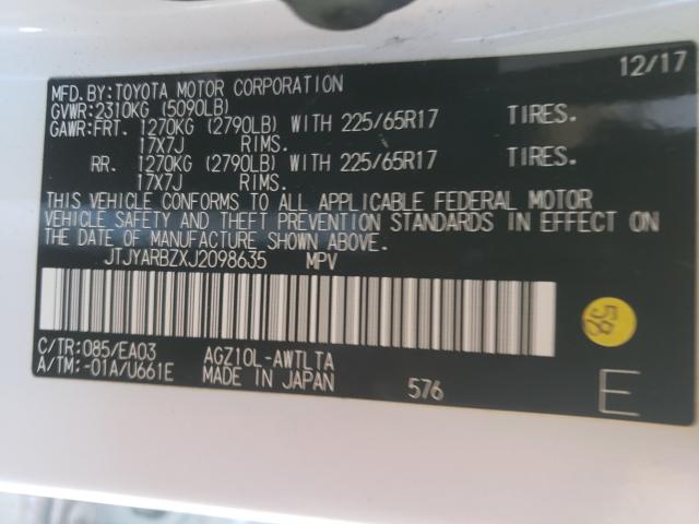 2018 LEXUS NX 300 BAS JTJYARBZXJ2098635
