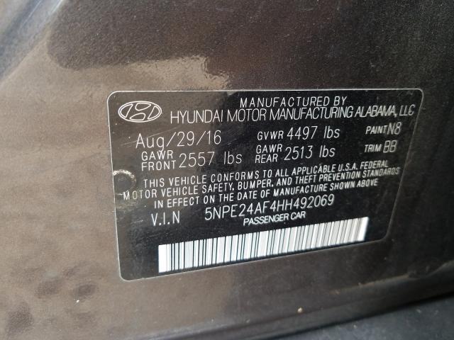 2017 HYUNDAI SONATA SE 5NPE24AF4HH492069
