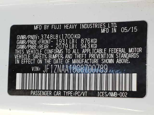 2016 TOYOTA SCION FR-S JF1ZNAA18G8700789