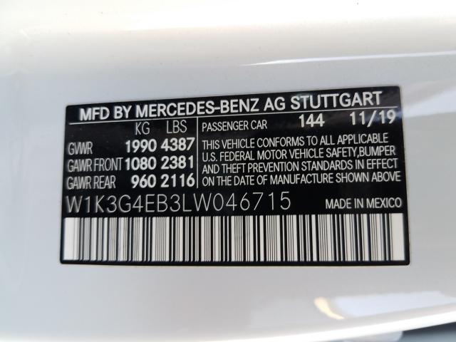 2020 MERCEDES-BENZ A 220 W1K3G4EB3LW046715