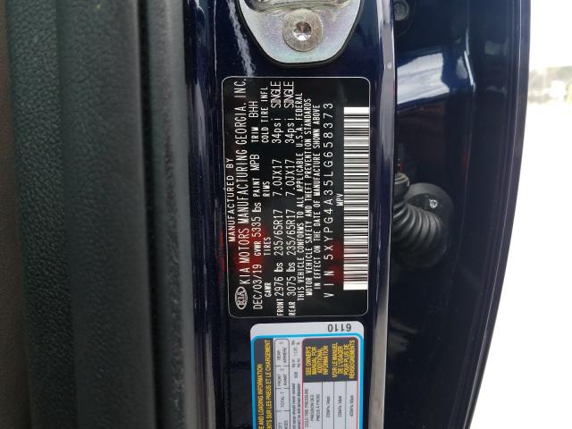 2020 KIA SORENTO L 5XYPG4A35LG658373