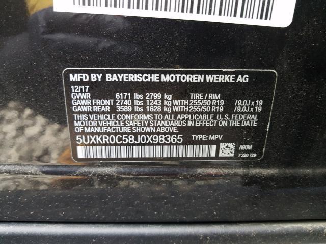 2018 BMW X5 XDRIVE3 5UXKR0C58J0X98365