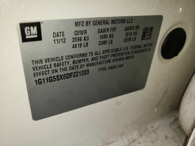 2013 CHEVROLET MALIBU 3LT 1G11G5SX6DF221203