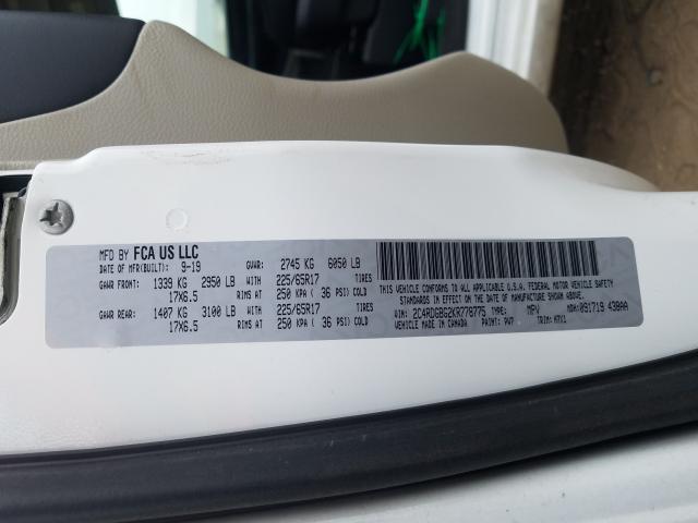 2019 DODGE GRAND CARA 2C4RDGBG2KR778775