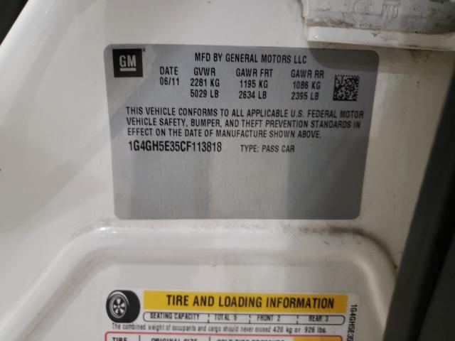 2012 BUICK LACROSSE P 1G4GH5E35CF113818