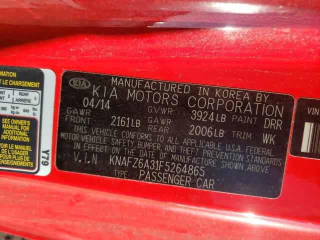 2015 KIA FORTE SX KNAFZ6A31F5264865