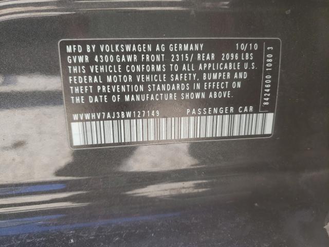 2011 VOLKSWAGEN GTI WVWHV7AJ3BW127149