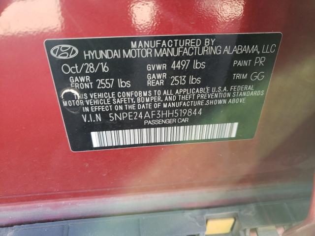 2017 HYUNDAI SONATA SE 5NPE24AF3HH519844