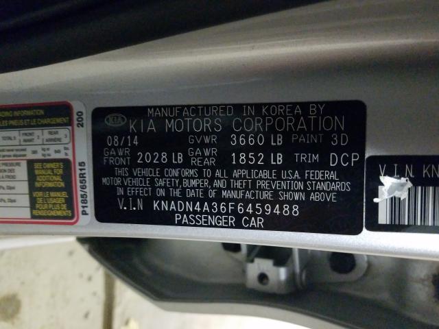 2015 KIA RIO EX KNADN4A36F6459488
