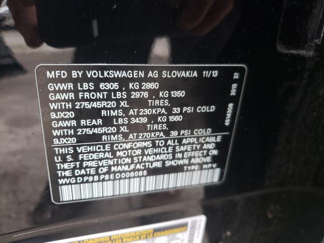 2014 VOLKSWAGEN TOUAREG TD WVGDP9BP8ED006085
