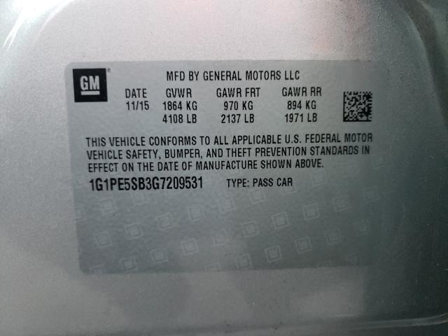 2016 CHEVROLET CRUZE LIMI - 1G1PE5SB3G7209531