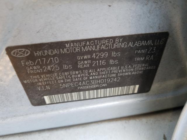 2011 HYUNDAI SONATA SE 5NPEC4AC3BH019242