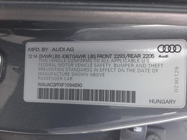 2015 AUDI A3 PREMIUM WAUACGFFXF1094890