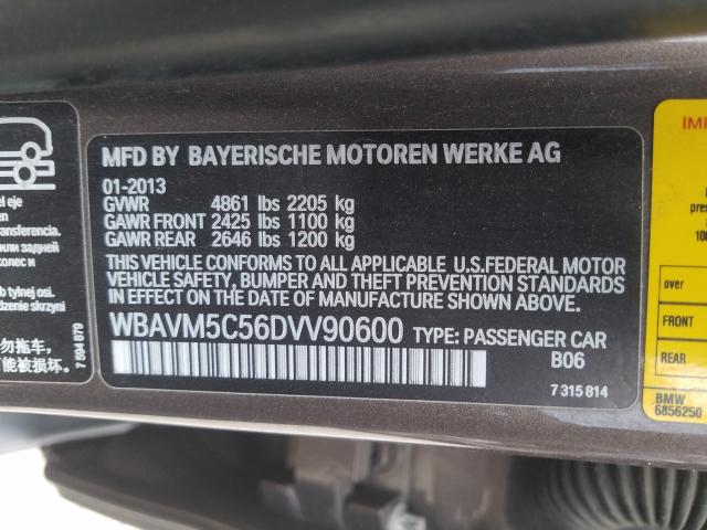 2013 BMW X1 XDRIVE3 WBAVM5C56DVV90600
