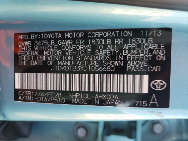 2013 TOYOTA PRIUS C JTDKDTB3XD1056680