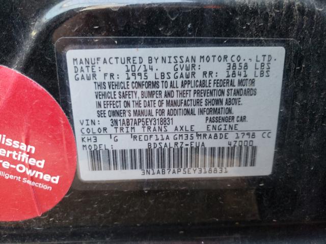 2014 NISSAN SENTRA 3N1AB7AP5EY318831