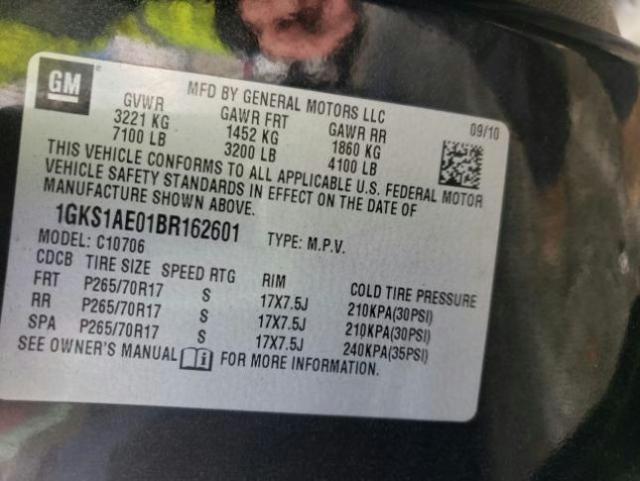 2011 GMC YUKON SLE 1GKS1AE01BR162601