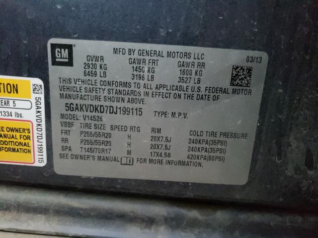 2013 BUICK ENCLAVE 5GAKVDKD7DJ199115