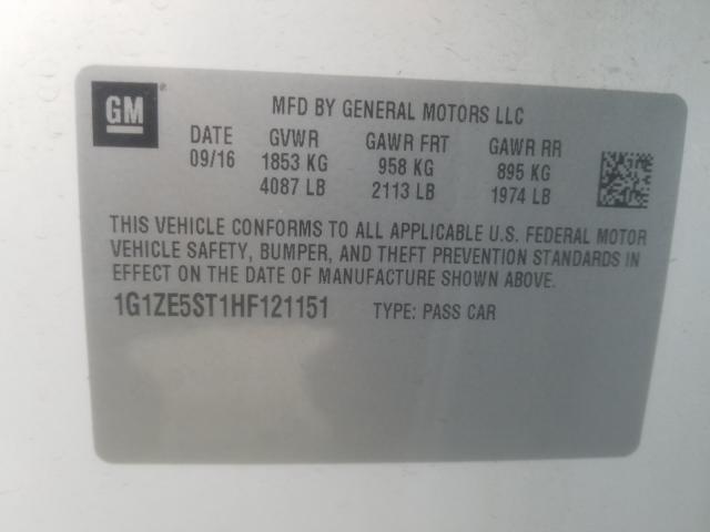 2017 CHEVROLET MALIBU LT 1G1ZE5ST1HF121151