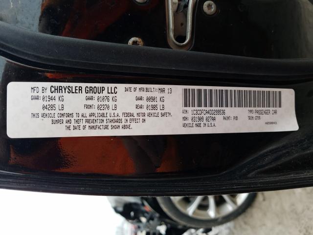 2013 DODGE DART LIMIT 1C3CDFCA4DD299536