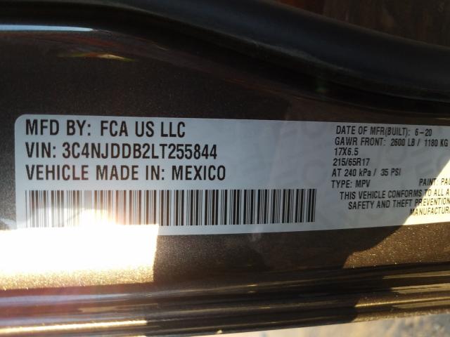2020 JEEP COMPASS TR 3C4NJDDB2LT255844