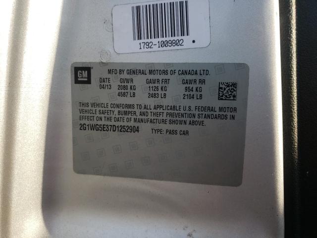 2013 CHEVROLET IMPALA 2G1WG5E37D1252904