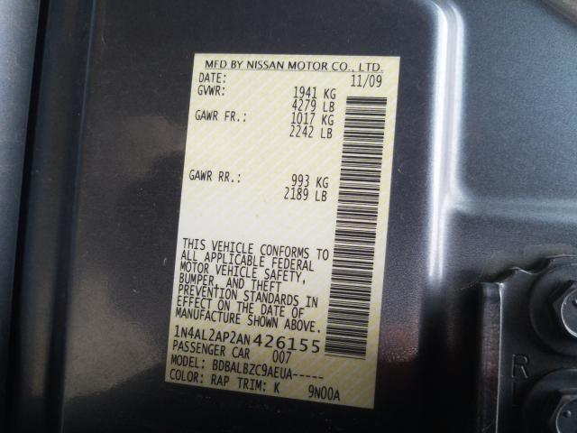 2010 NISSAN ALTIMA BAS 1N4AL2AP2AN426155