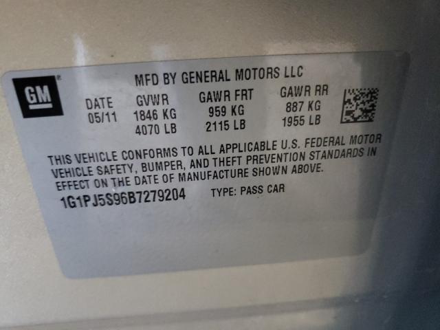 2011 CHEVROLET CRUZE ECO 1G1PJ5S96B7279204