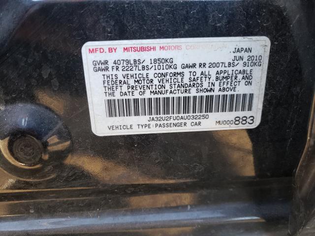 2010 MITSUBISHI LANCER JA32U2FU0AU032250