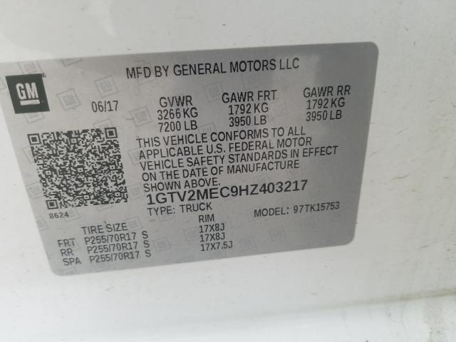 2017 GMC SIERRA K15 1GTV2MEC9HZ403217