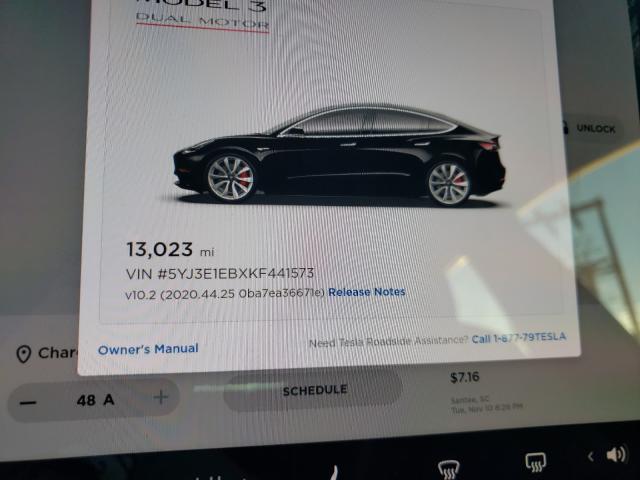2019 TESLA MODEL 3 5YJ3E1EBXKF441573