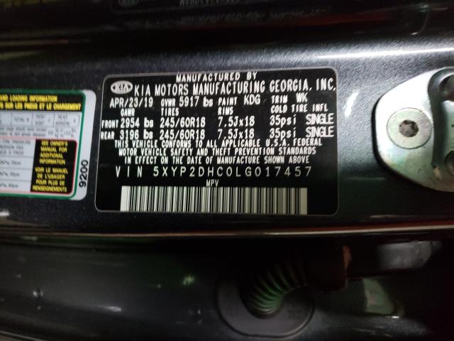 2020 KIA TELLURIDE 5XYP2DHC0LG017457
