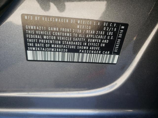 2015 VOLKSWAGEN JETTA BASE 3VW2K7AJ3FM296220