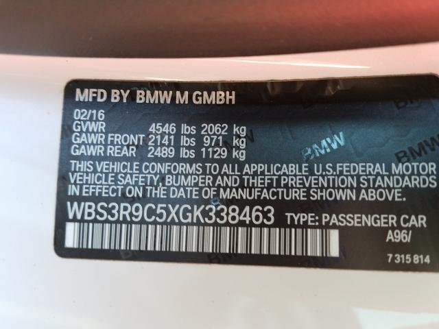 2016 BMW M4 WBS3R9C5XGK338463