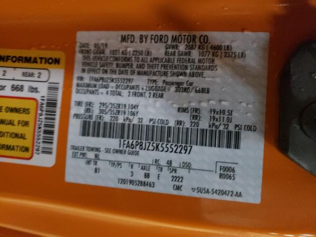 2019 FORD MUSTANG SH 1FA6P8JZ5K5552297