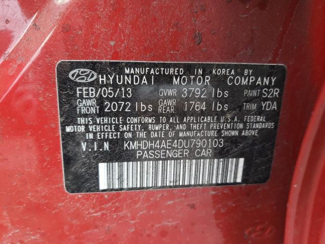 2013 HYUNDAI ELANTRA GL KMHDH4AE4DU790103