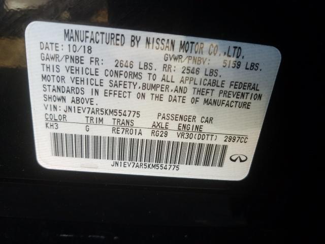 2019 INFINITI Q50 LUXE JN1EV7AR5KM554775